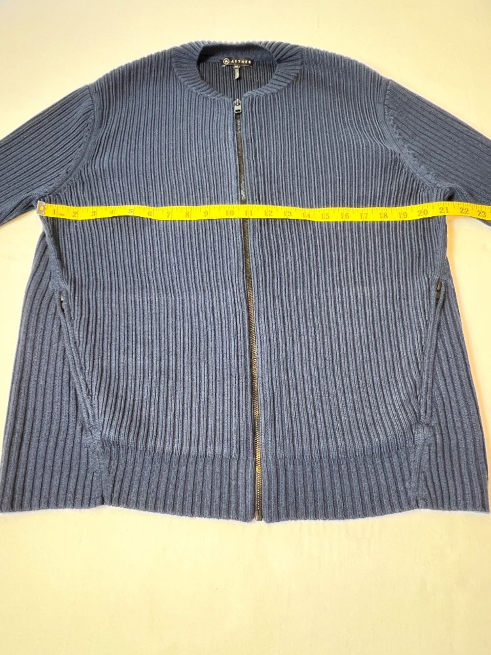 Aether Wool Full Zip Ribber Sweater Jacket - Picture 4 of 9